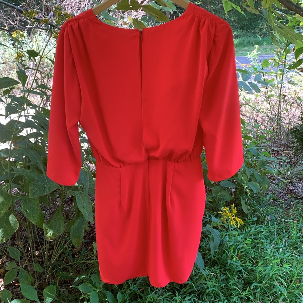 Amanda Uprichard Demetra Dress in Crimson - Picture 8 of 12